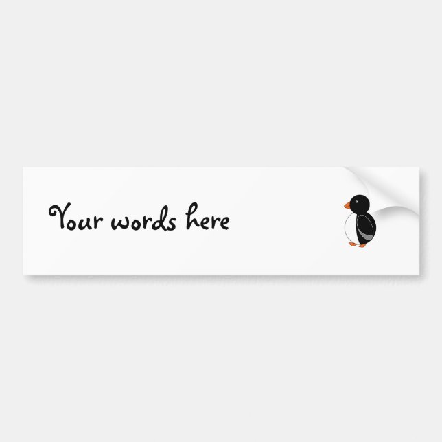Cute penguin bumper sticker (Front)