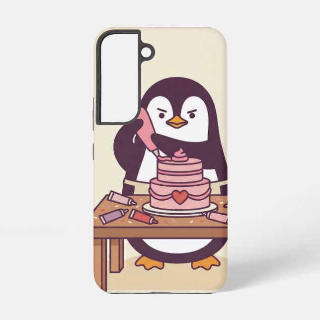 Cute Penguin Cake Valentine Phone Case - Samsung (Back)