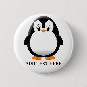 Cute Penguin Cartoon Custom 6 Cm Round Badge