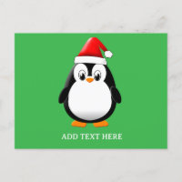 Cute Penguin Cartoon Custom Christmas