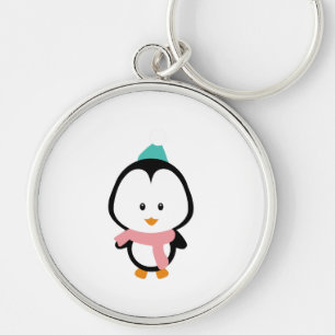 Cute penguin cartoon key ring