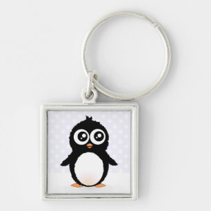 Cute penguin cartoon key ring