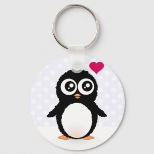 Cute penguin cartoon key ring
