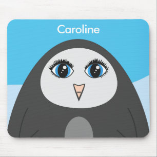 Cute Penguin Cartoon Kids Mouse Mat