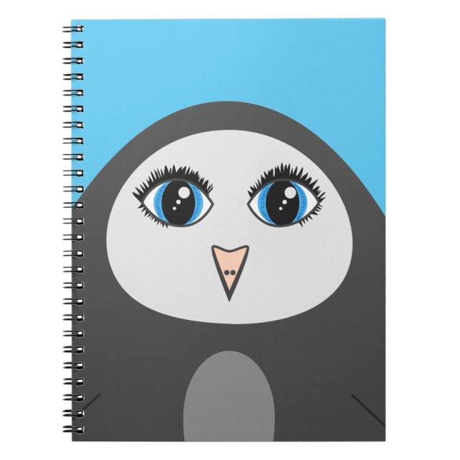 Cute Penguin Cartoon Kids Notebook (Front)