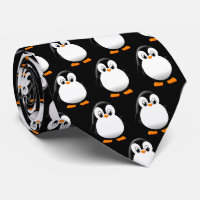 Cute Penguin Cartoon Light Black
