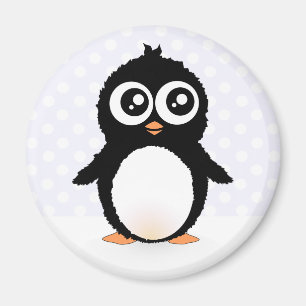 Cute penguin cartoon magnet