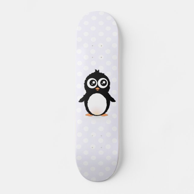 Cute penguin cartoon skateboard (Front)