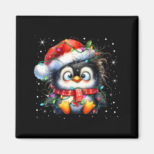 Cute Penguin Christmas Lights Penguins Lover Girls Magnet