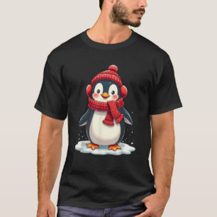 Cute Penguin Christmas Pajama Girls Boys Women Fun T-Shirt
