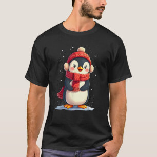 Cute Penguin Christmas Pajama Girls Boys Women Fun T-Shirt