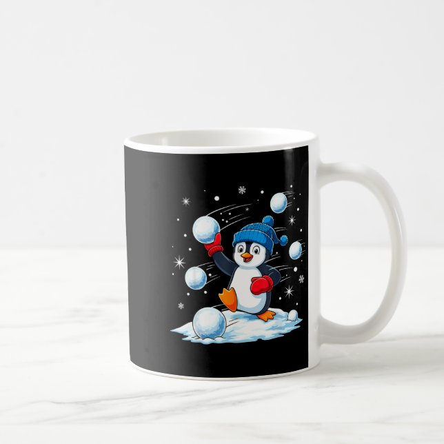 Cute Penguin Christmas Pajamas Shirt Boys, Penguin Coffee Mug (Right)