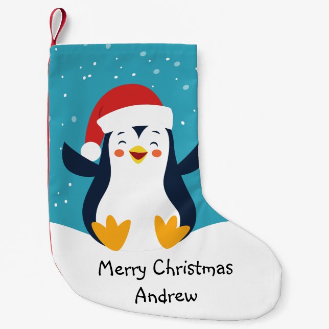 Cute Penguin Christmas Stocking (Front)