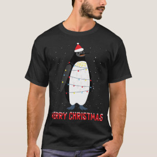 Cute penguin Christmas Tree Lights T-Shirt