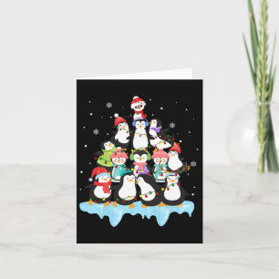 Cute Penguin Christmas Tree Penguin Lover Xmas  Card