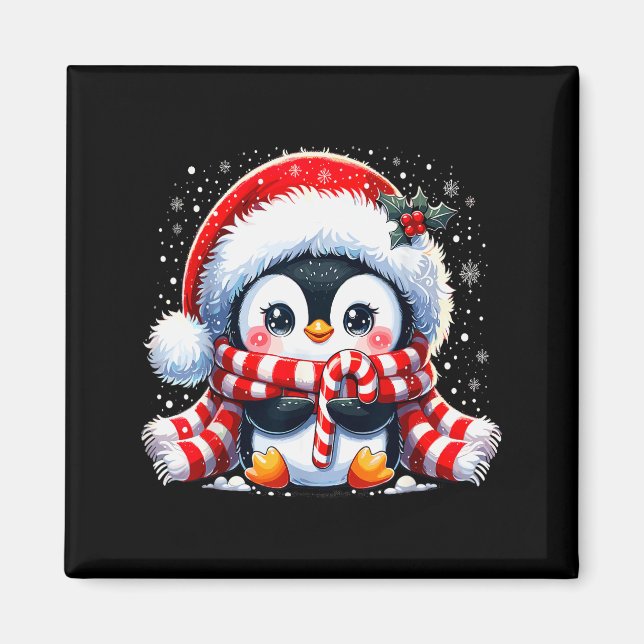 Cute Penguin Christmas Xmas  Magnet (Front)