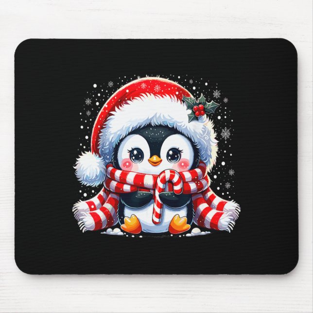 Cute Penguin Christmas Xmas  Mouse Mat (Front)