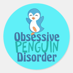 Cute Penguin Classic Round Sticker