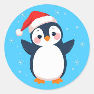 Cute Penguin Classic Round Sticker