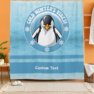 Cute Penguin, Cold Winter's Vibes Shower Curtain