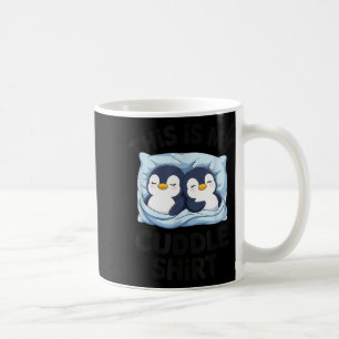 Cute Penguin Cuddle Cozy Sleep Matching Couple  Coffee Mug