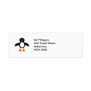 Cute Penguin Custom Address Labels