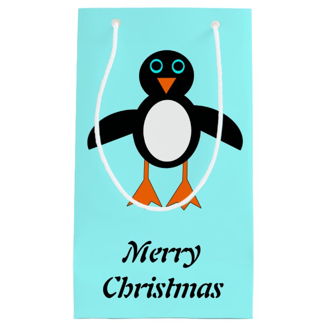 Cute Penguin Custom Gift Bag (Front)