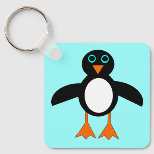 Cute Penguin Custom Key Ring