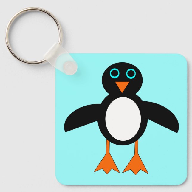 Cute Penguin Custom Key Ring (Front)