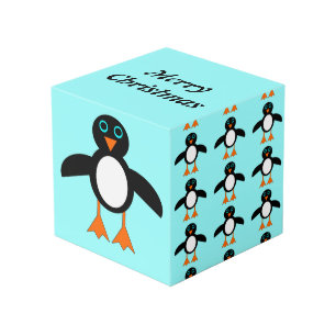 Cute Penguin Custom Photo Cube