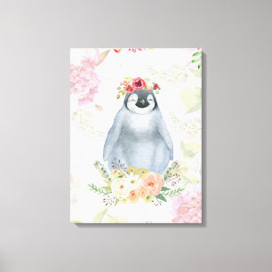 Cute Penguin Daughter Birthday Gift, Love Penguin Canvas Print