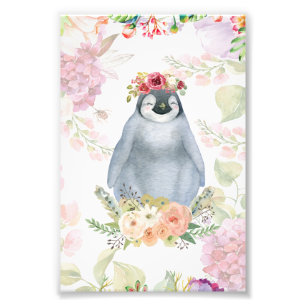 Cute Penguin Daughter Birthday Gift, Love Penguin Photo Print