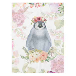 Cute Penguin Daughter Birthday Gift, Love Penguin Tablecloth