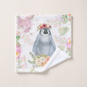 Cute Penguin Daughter Birthday Gift, Love Penguin Wash Cloth