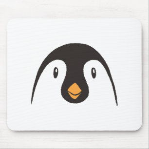 Cute Penguin Face Mouse Mat