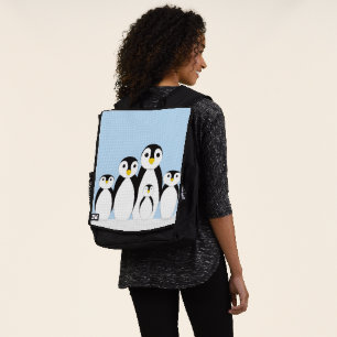 Cute Penguin Family Backpack