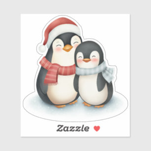 Cute Penguin Family Christmas