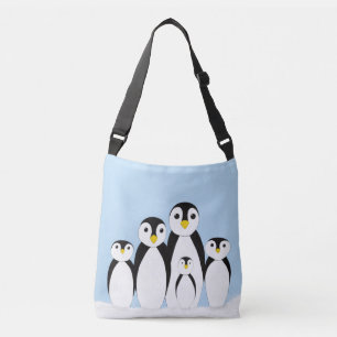 Cute Penguin Family Crossbody Bag