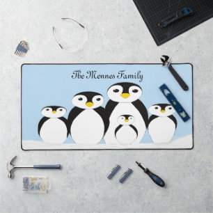 Cute Penguin Family Desk Mat