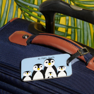 Cute Penguin Family Luggage Tag