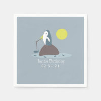 Cute Penguin Fishing Birthday Party
