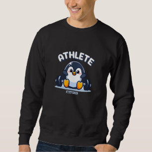 Cute Penguin Fitness Workout Athlete Funny Gym Tra Sweatshirt