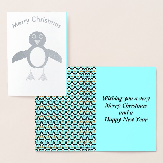Cute Penguin Foil Card (Display)