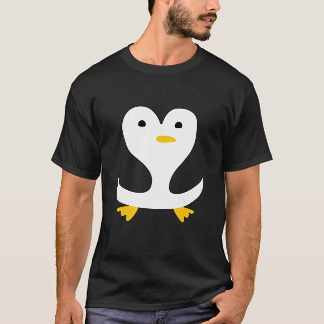 Cute Penguin   Fun Modern Unique T-Shirt (Front)