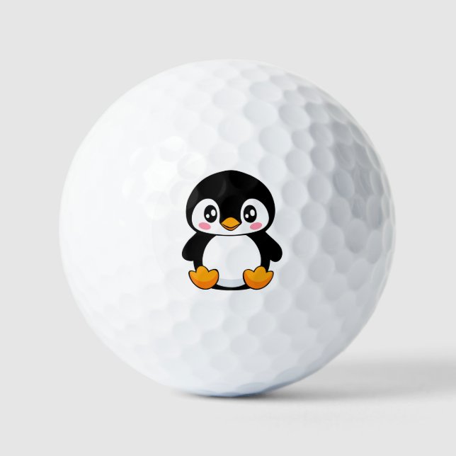 Cute Penguin Golf Balls (Front)