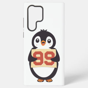 Cute Penguin Holding a Sign Samsung Galaxy Case