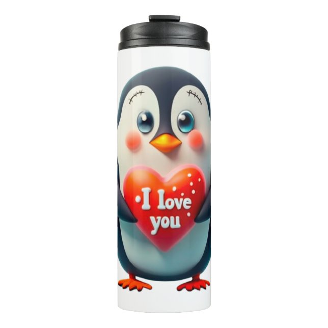 Cute penguin I love you Thermal Tumbler (Front)