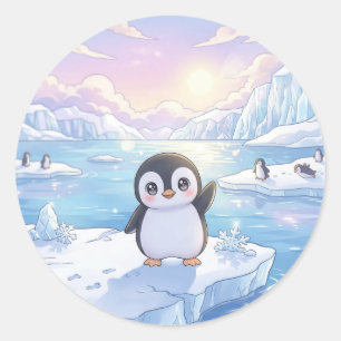 Cute Penguin Iceberg Sticker