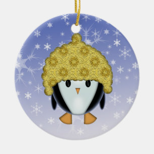 Cute Penguin in Hat Ornament