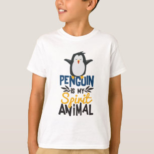 Cute Penguin Is My Spirit Animal Print T-Shirt